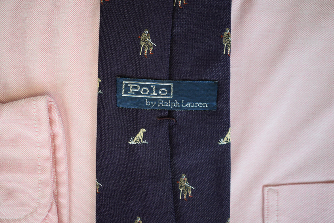 Polo Ralph Lauren Amethyst English Silk Huntsman w/ Labrador Club Tie
