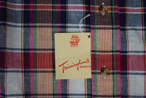 "Trimingham's Bermuda S/S Madras B/D Plaid Sport Shirt" Sz M (NWT)