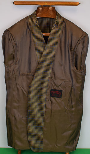 O'Connell's Olive w/ Blue Windowpane Gun Check Worsted Wool Sport Jacket Sz 48T (NWOT)