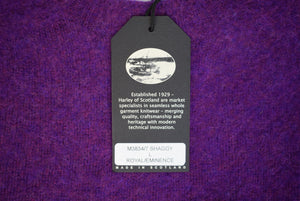 "Harley Of Scotland Heather Purple Melange Shaggy Dog Shetland Wool Crewneck Sweater" Sz L (NWT)