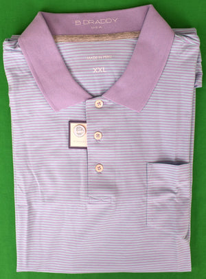 "B. Draddy Purple/Blue S/S Stripe Golf Shirt" Sz: XXL (NWT)