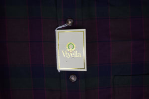 Viyella Cotton/ Wool Burgundy Plaid B/D Sport Shirt Sz L (New w/ Tag)