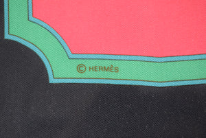 "Hermes Paris Equestrian Carousel Framed Scarf" (SOLD)