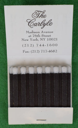The Carlyle Hotel Matchbook (NEW)
