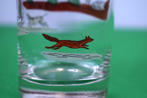 "Set x 6 Hand-Painted Fox-Hunter Highball Cocktail Glasses"