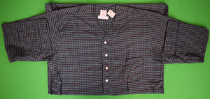 Brooks Brothers Cotton Flannel Green/ Black Check c1980s Nite Shirt Sz L (DEADSTOCK w/ BB Tag)