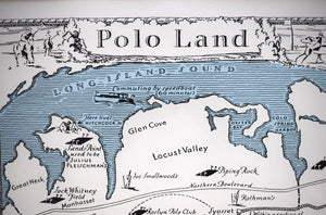 "Polo Land" North Shore Long Island c1920s Map (Reprint)