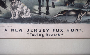A New Jersey Fox Hunt. "Taking Breath"
