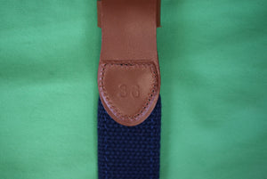 Leather Man Fox Mask Motif Navy Web Belt Sz 36