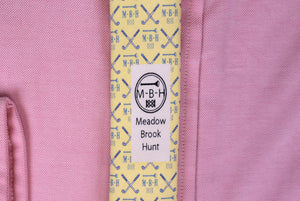 "Vineyard Vines Custom Collection x Meadow Brook Hunt Club Yellow Silk Tie"
