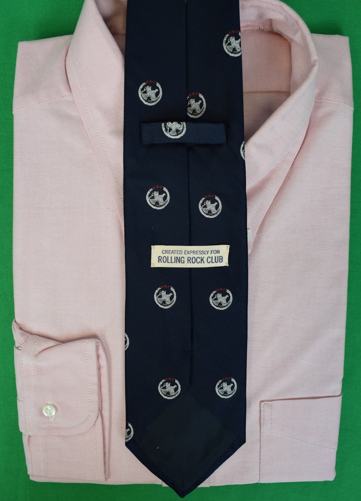 "Rolling Rock Club Navy Silk RRC Member's Tie"