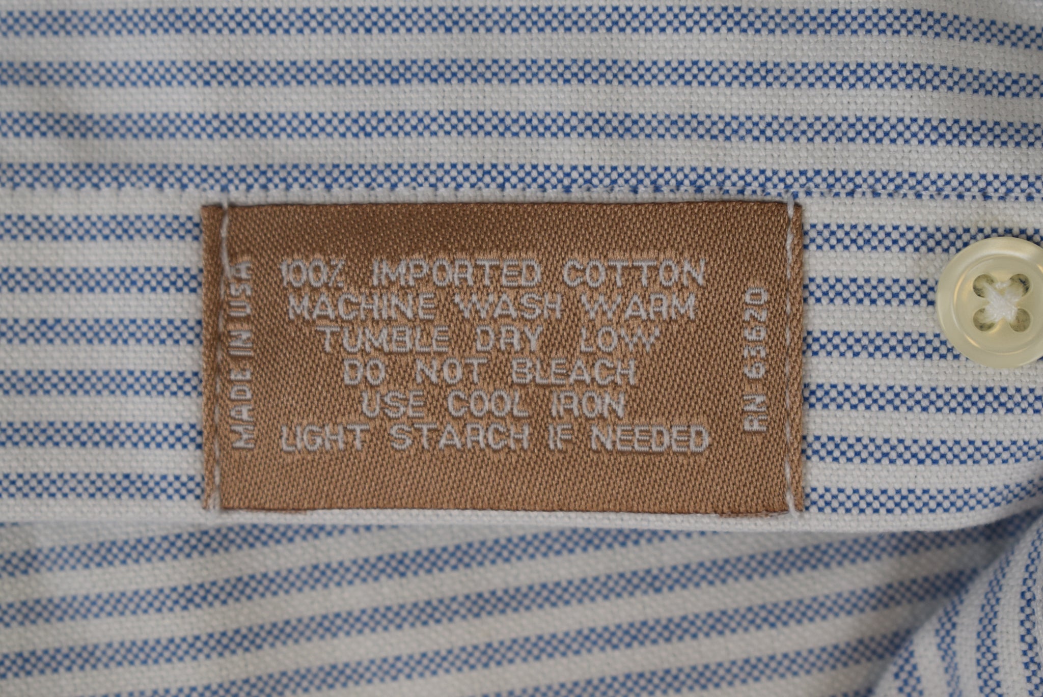 O'Connell's Blue University Stripe OCBD Dress Shirt O'Connell's Blue University Stripe OCBD Dress Shirt