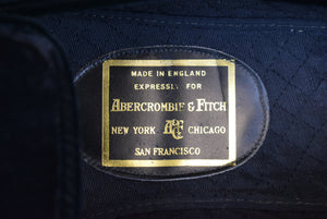 Abercrombie & Fitch Black Velvet Mallard Embroidered Slippers Made In England" Sz 10 1/2D