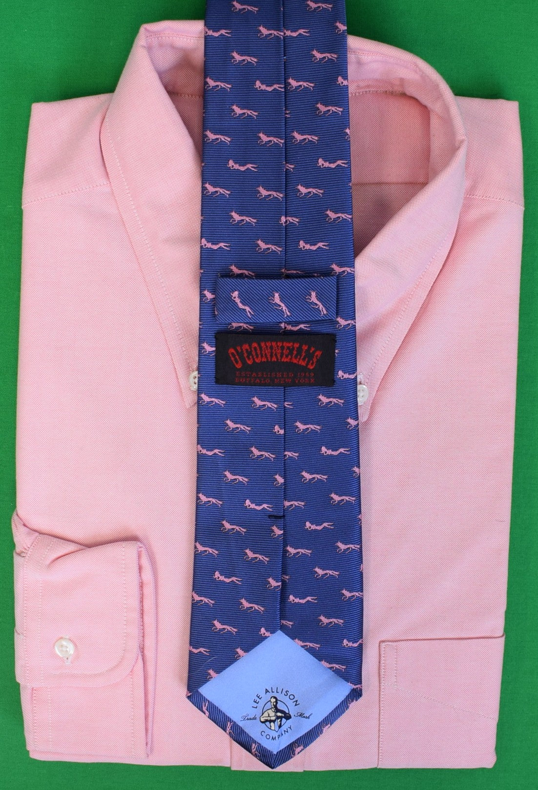 "O'Connell's Blue w/ Pink 'Foxy Lady' Silk Club Tie"