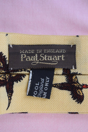Paul Stuart Yellow English Challis Pheasant Ascot