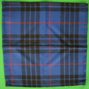 Blue Tartan Scottish Wool Pocket Square
