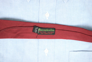 "Abercrombie & Fitch w/ 5 Embroidered Mallards On Burg Silk Tie"