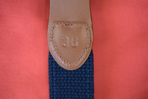 "Leather Man Nantucket Island Motif Navy Web Belt" Sz 36 (NWOT)