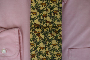 Cordings Yellow Italian Silk Tie w/ Africana Safari Print Tie