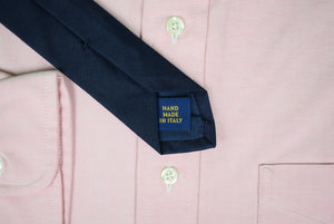 "Polo Ralph Lauren Navy/ Yellow Stripe w/ Badge Motif Silk Tie"