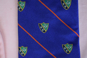 Polo Ralph Lauren Royal Blue/ Red Stripe w/ Crest Italian Silk Tie (NWOT)