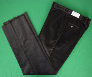 "The Andover Shop Brown Olive Plain Front Mid-Wale Corduroy Trousers" Sz 38R (NWT)