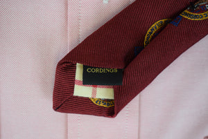 "Cordings Burgundy English Crest Silk Tie" (SOLD)