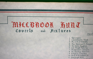 "Millbrook Hunt Coverts And Fixtures Map" (SOLD)