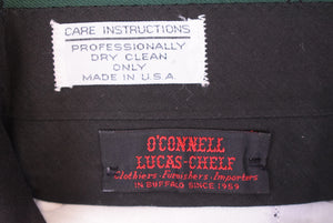 "O'Connell's Hunter Green Wool Challis w/ Red Mallard Print Vintage c1980s Trousers" Sz 33 (NWT)