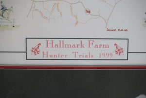 "Millbrook Hunt x Hallmark Farm Hunter Trials Map" 1999 Print by Jeremy Rugge-Price