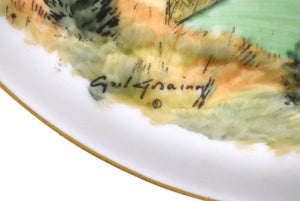 "Rare Set x 12 Myopia Hunt Club Dinner Plates w/ Hand-Painted MHC Sporting Scenes By Cyril Gorainoff"