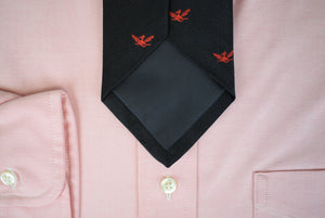 "J. Press Black w/ Red Eagle Emblematic Yale Whiffenpoofs Silk Club Tie"                                                         Silk Tie