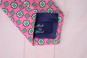 Ralph Lauren Purple Label Italian Silk Pink/ Green Foulard Tie