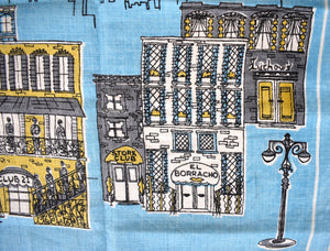 The "21" Club/ Stork Club Linen Bar Cloth By Suzanne Meister (SOLD)