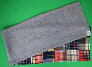 The Andover Shop Patch Tartan/ Tweed Reversible Scarf
