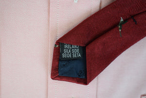 O'Connell's x Atkinsons Irish Burgundy Silk Tie w/ Green Huntsman & Dog