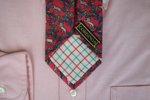 Cordings Red Italian Silk Tie w/ Africana Safari Print Tie