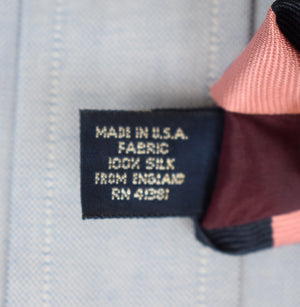 "Polo Ralph Lauren Pink/ Navy Repp Stripe English Silk Tie" (SOLD)