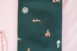 Chipp 'The Baseball Score' Green Poly Tie