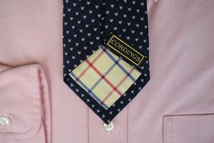 "Cordings Navy Micro Fox Woven Silk Tie" (SOLD)