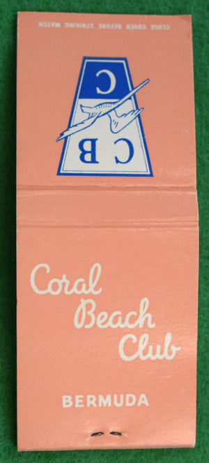 "Coral Beach Club Bermuda Matchbook" (UNSTRUCK)