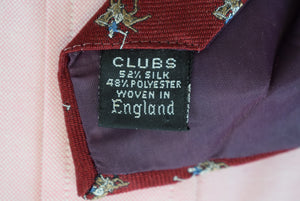 Chipp Burgundy English Silk/ Poly Polo Club Tie