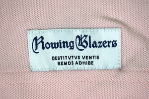 "Rowing Blazers Shell Pink w/ Hunter Green Satin Diagonal Stripe S/S Pima Cotton Polo Shirt" Sz XXL (NWOT)