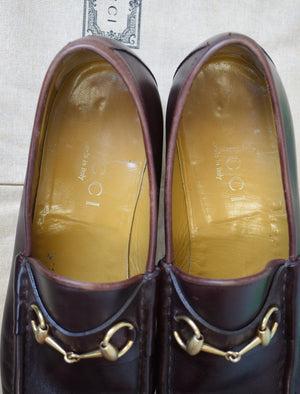 "Pair x Gucci Men's Horsebit Brown Loafers" Sz 11 1/2 E (w/ Gucci Shoe Bags)