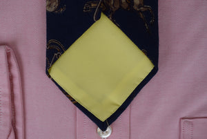 Polo Ralph Lauren Wool/ Silk Navy Equestrian Print Tie