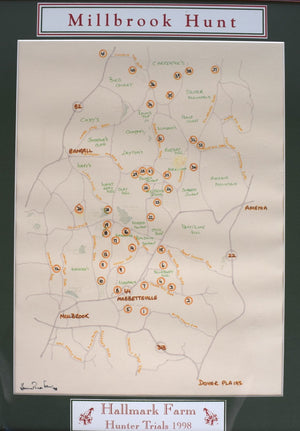 Millbrook Hunt Hallmark Farm Hunter Trials 1998 Watercolor By Jeremy Rugge-Price