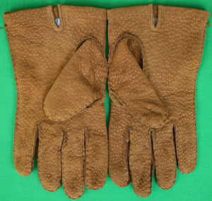 "The Andover Shop Handsewn Carpincho Gloves w/ Silk Lining & Center Palm Vent" Sz XL