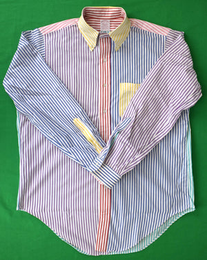 "Brooks Brothers c1980s Multi Stripe Broadcloth B/D Fun Shirt" Sz 15 1/2-R (SOLD)