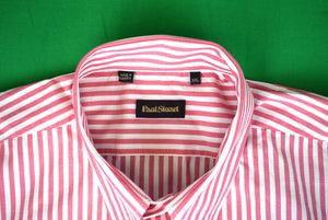 "Paul Stuart Red Bengal Stripe Broadcloth Broadcloth Sport Shirt" Sz XXL (NWOT)