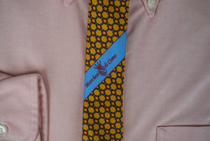 O'Connell's x Marchesi Di Como Gold w/ Blue/ Burg Italian Silk Print Tie